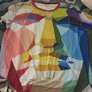 Vibrant Geometric Short Sleeve Tee